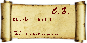 Ottmár Berill névjegykártya